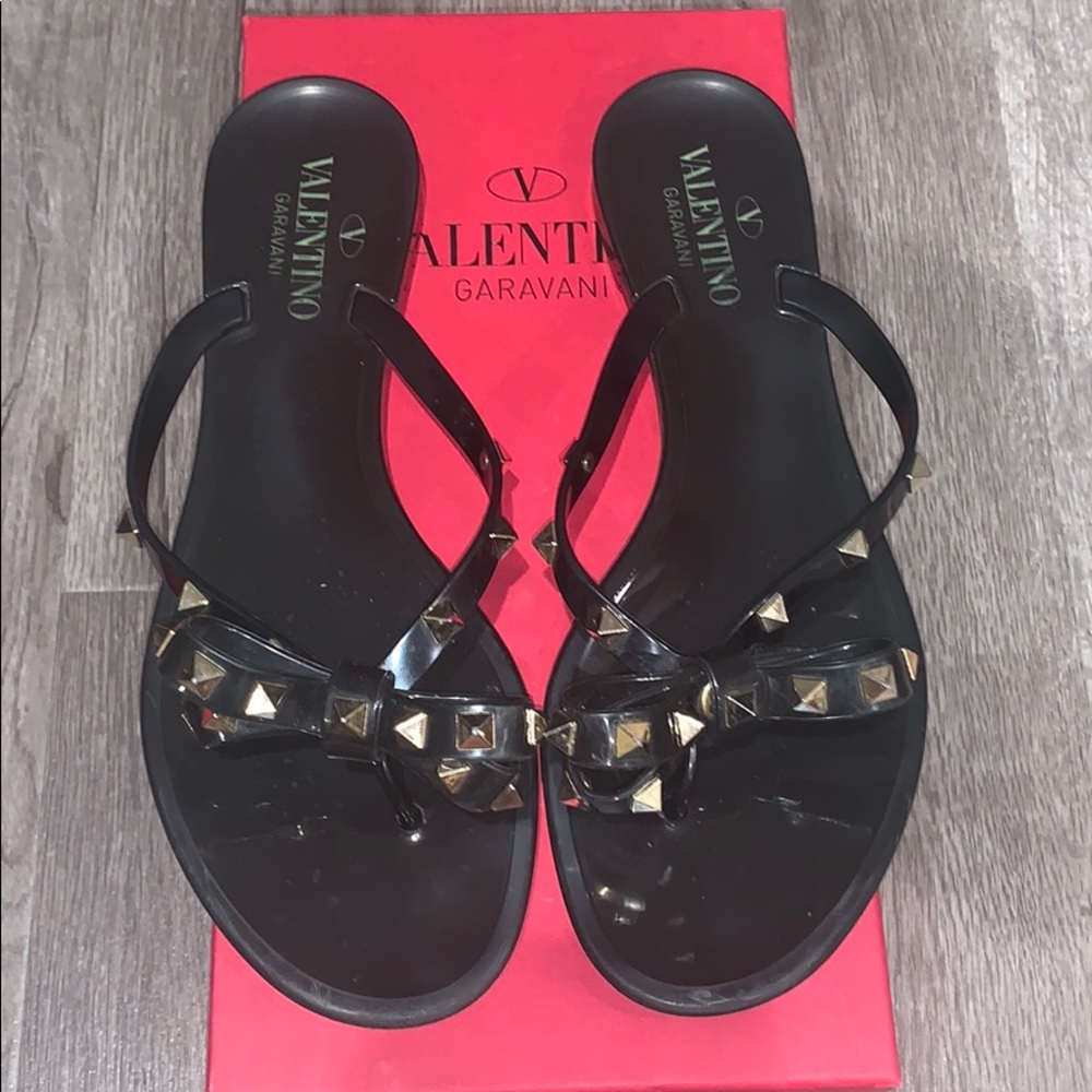 Valentino Rockstud Sandals BLACK